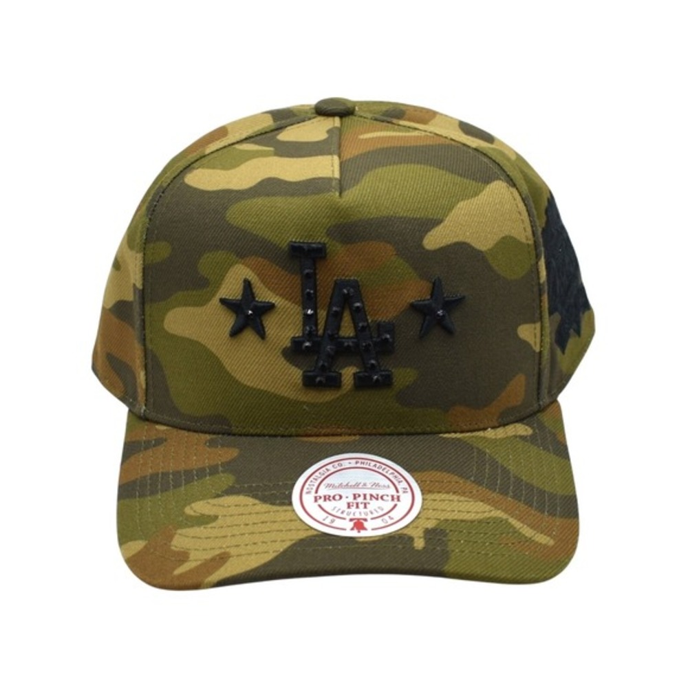 Mitchell &‎ Ness Los Angeles Dodgers Camo Rhinestone Pro Pinch Snapback Hat Cap